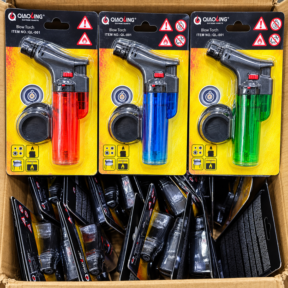 QIAOLING Blow Torch Lighter QL-001 – Refillable Gas Torch Lighter for Kitchen, BBQ & Utility Use