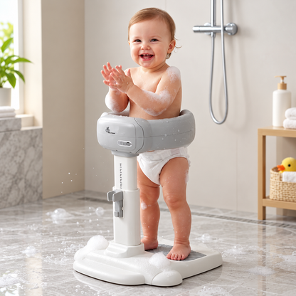 Baby Bath Support Seat 11-Level Adjustable 360 Bathing Seat for Babies 9-36 Months